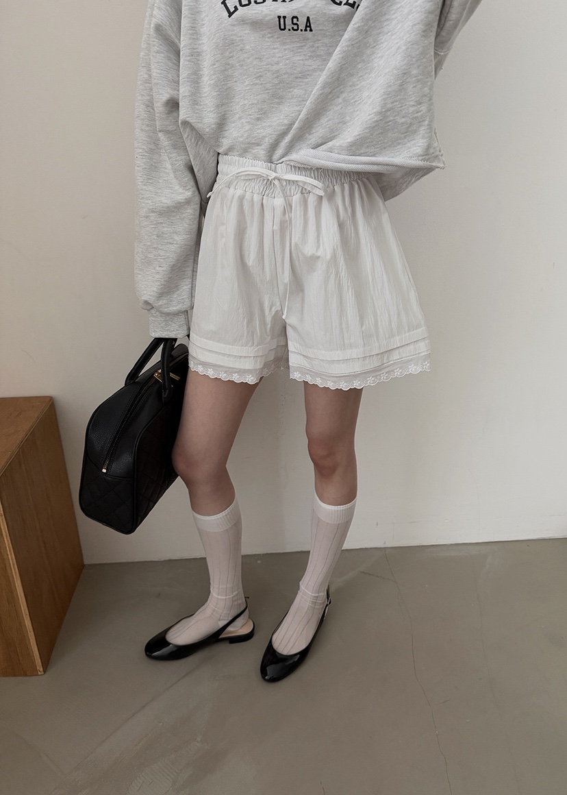 AMOOD韓國直郵女裝新品推薦休閑熱賣26春夏職業短褲柔軟褶裥AMOOD短褲