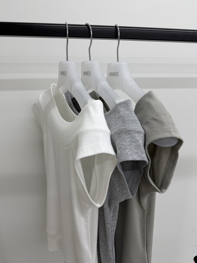 MINIMUZE韓國直郵實拍女裝新款休閑26春夏職業人氣T恤露肩MINIMUZET恤