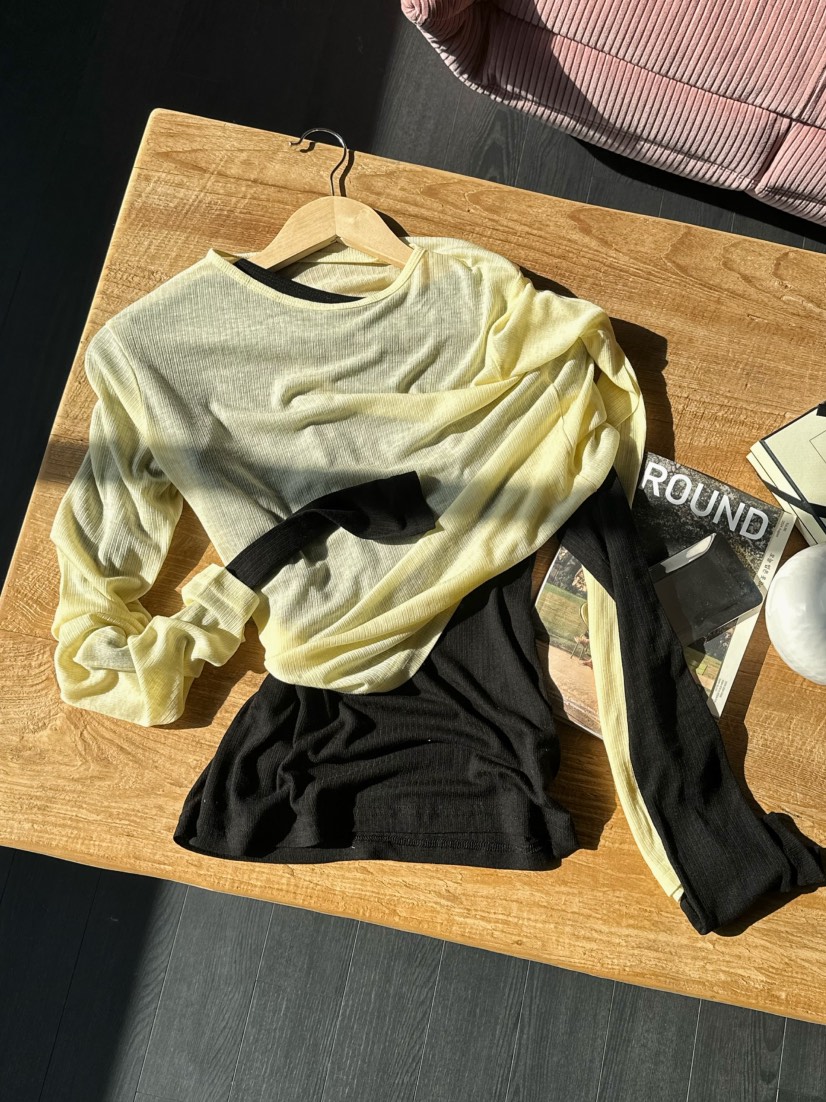 BYRING韓國直郵女裝新品熱賣推薦休閑時尚人氣26春夏長袖T恤BYRING長袖T恤