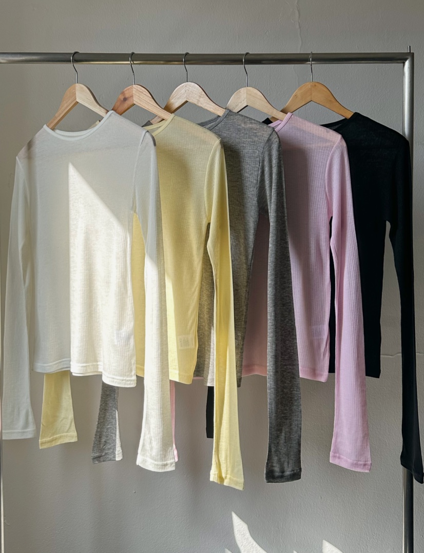 BYRING韓國直郵女裝新品熱賣推薦休閑時尚人氣26春夏長袖T恤BYRING長袖T恤圖色2左二色