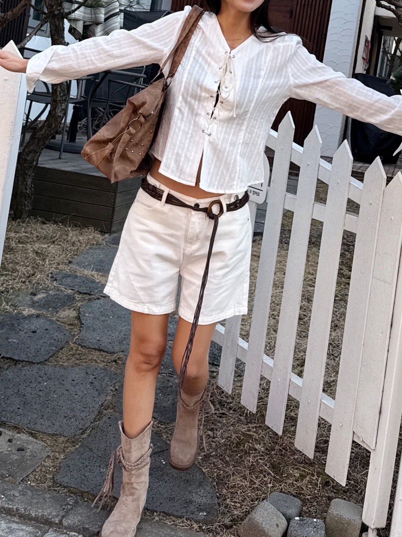 RED-J-레드.J-T韓國東大門直郵女裝新品休閑襯衫蕾絲衫RED-J襯衫/蕾絲衫