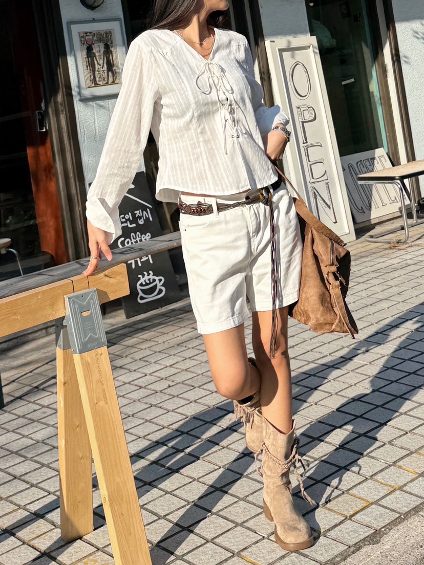 RED-J-레드.J-T韓國東大門直郵女裝新品休閑襯衫蕾絲衫RED-J襯衫/蕾絲衫