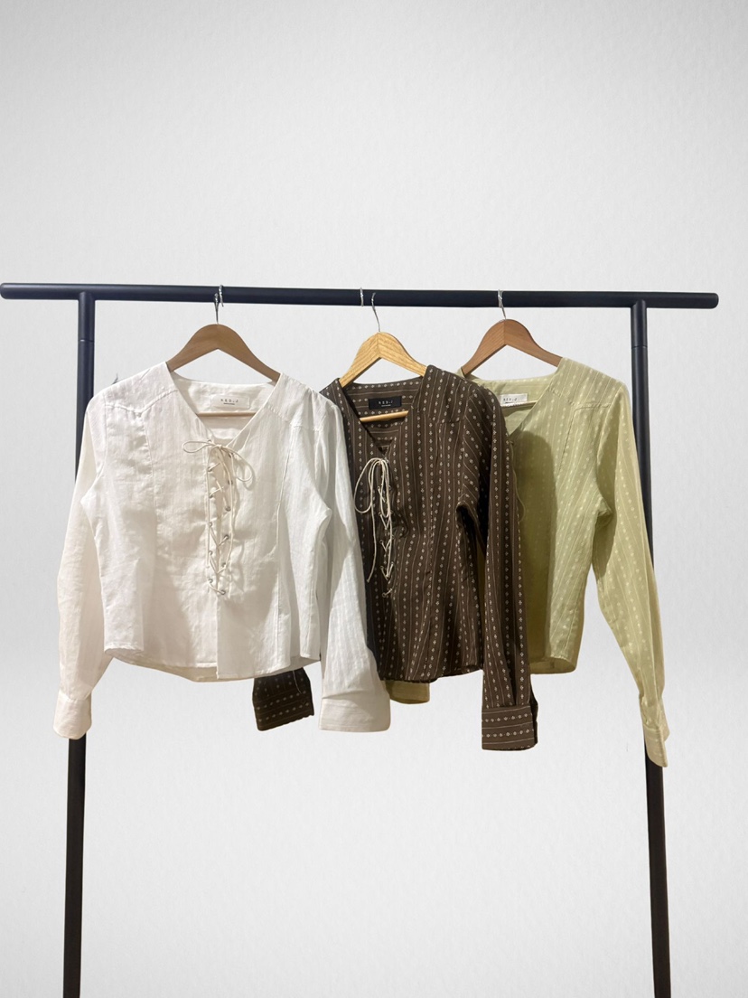 RED-J-레드.J-T韓國東大門直郵女裝新品休閑襯衫蕾絲衫RED-J襯衫/蕾絲衫圖色3左三色