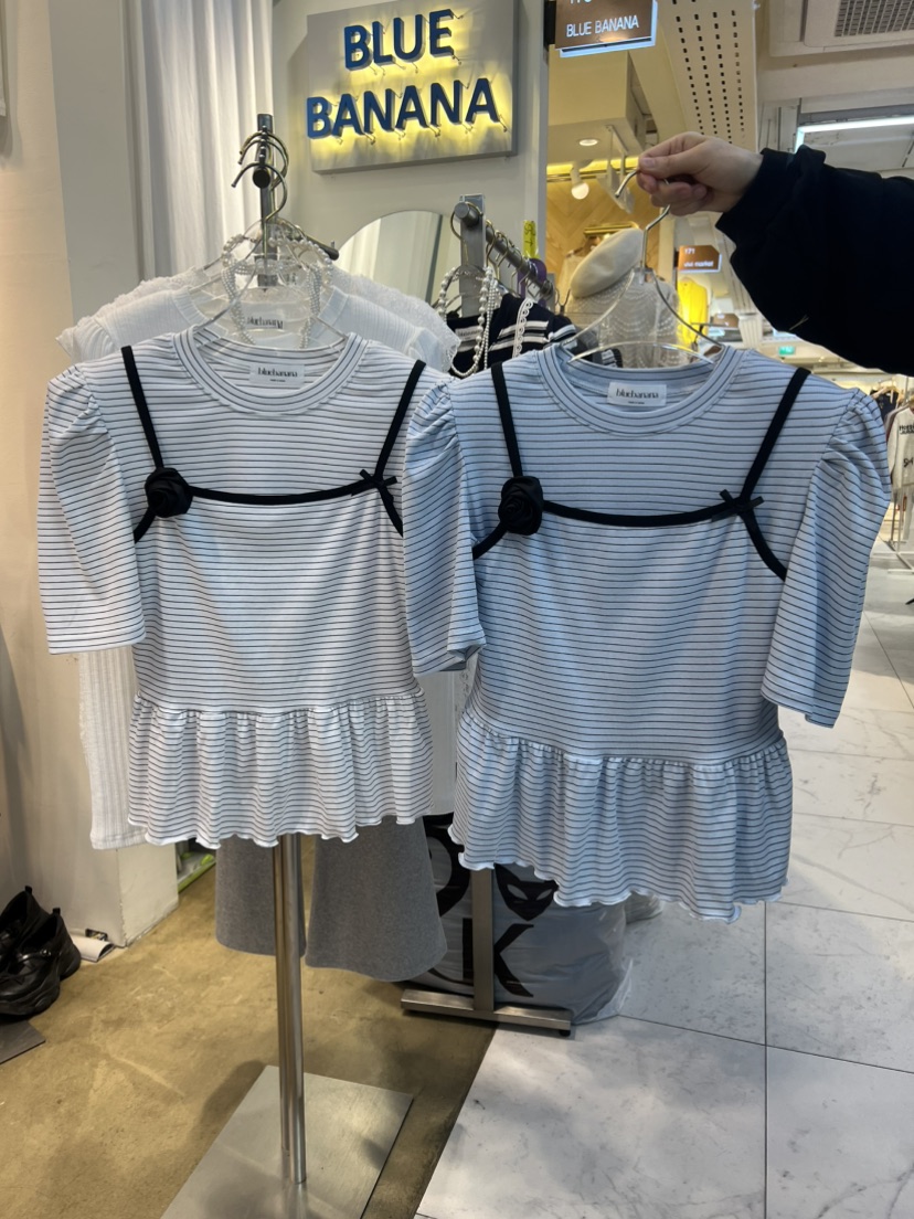 BLUE BANANA韓國東大門直郵女裝新品時尚休閑人氣26春夏T恤BLUE BANANAT恤