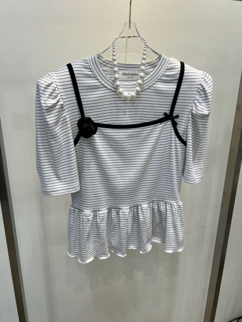 BLUE BANANA韓國東大門直郵女裝新品時尚休閑人氣26春夏T恤BLUE BANANAT恤圖色1