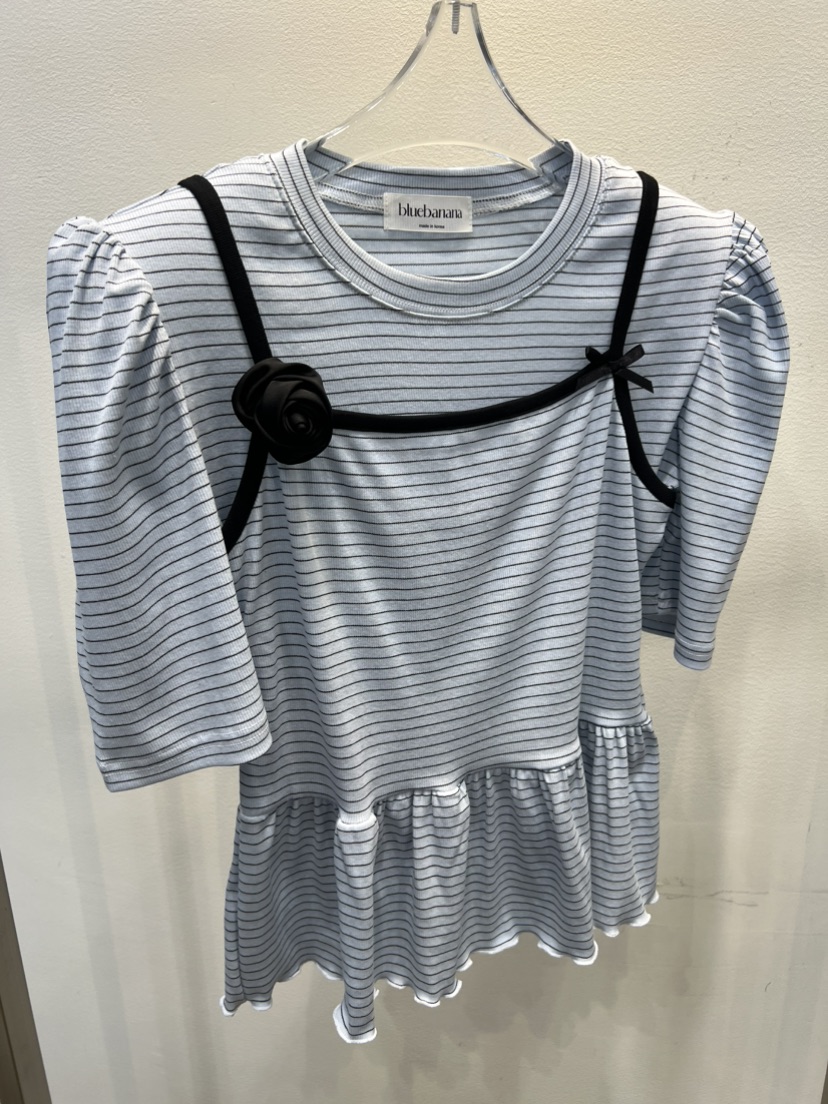 BLUE BANANA韓國東大門直郵女裝新品時尚休閑人氣26春夏T恤BLUE BANANAT恤圖色2