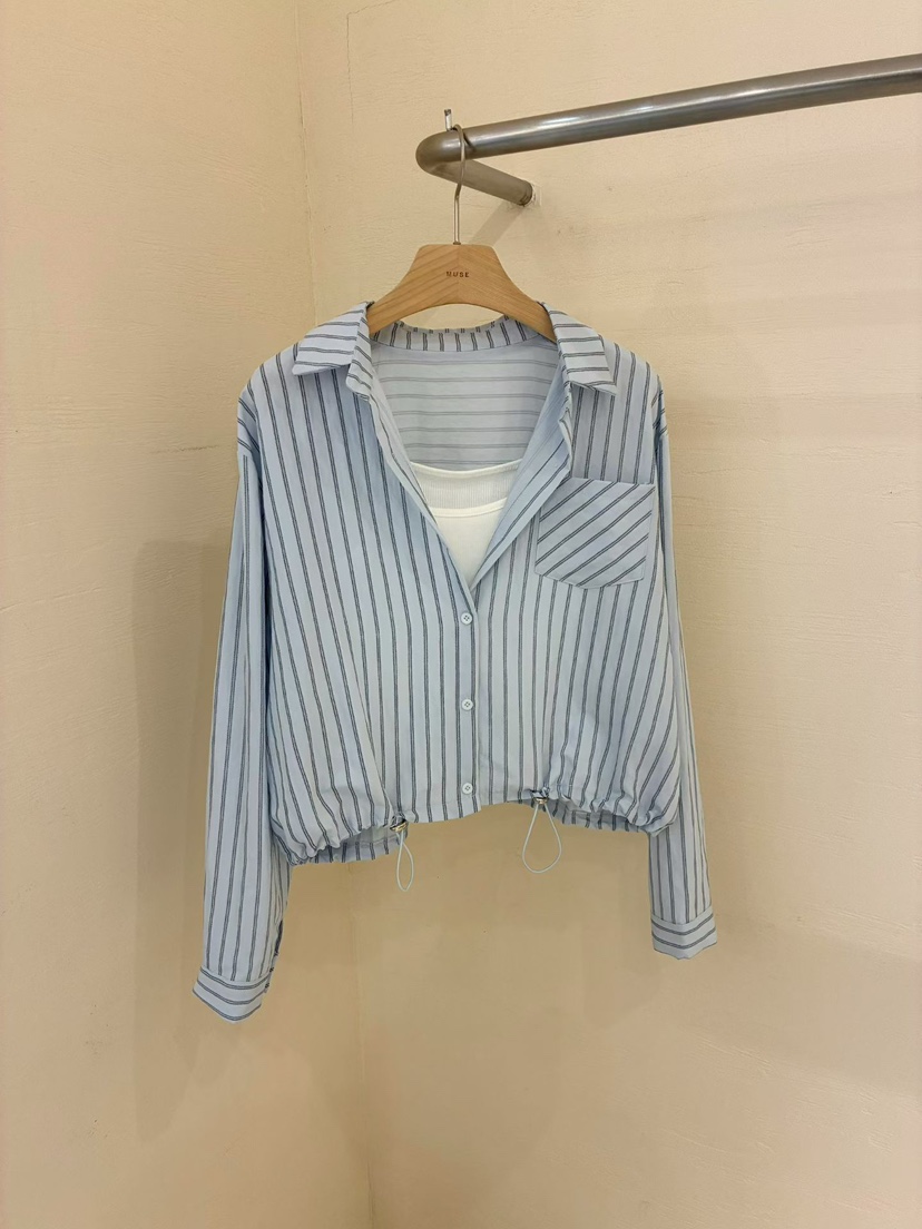 MUSE-P韓國代購女士新款職業人氣休閑襯衫蕾絲衫不含內搭MUSE-P襯衫/蕾絲衫圖色3