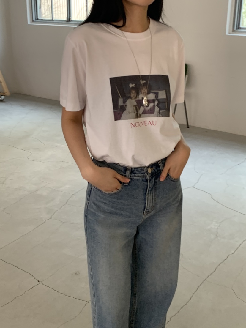 NOUVEAU韓國東大門代購女裝新款熱賣職業休閑人氣26春夏T恤NOUVEAUT恤圖色2