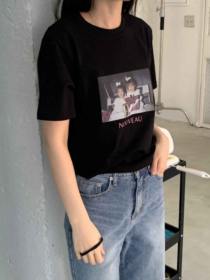 NOUVEAU韓國東大門代購女裝新款熱賣職業休閑人氣26春夏T恤NOUVEAUT恤圖色3
