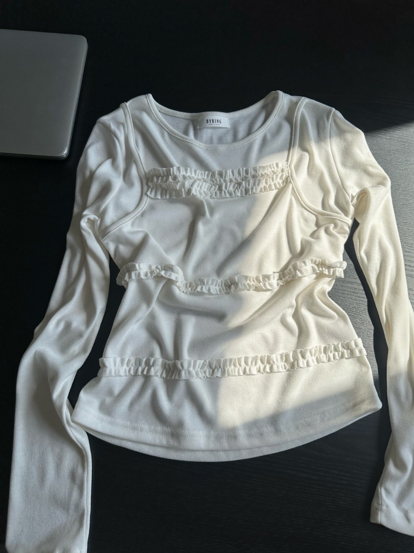 BYRING韓國直郵女裝新品推薦時尚職業休閑26春夏人氣長袖T恤BYRING長袖T恤圖色1