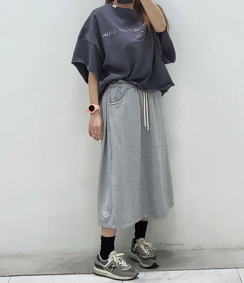 ZACCU韓國直郵實拍女裝新款人氣26春夏職業半身裙中短裙刺繡ZACCU半身裙/中短裙