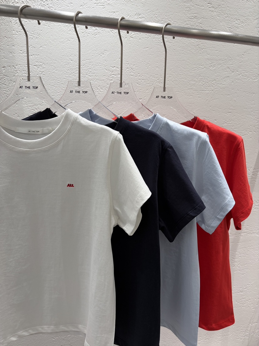 JOA韓國直郵實拍女士新品時尚26春夏職業熱賣休閑T恤刺繡JOAT恤