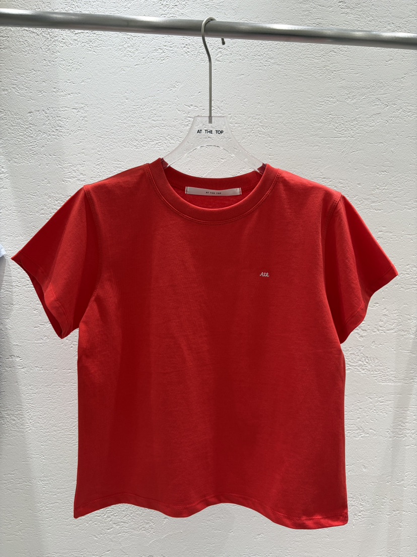 JOA韓國直郵實拍女士新品時尚26春夏職業熱賣休閑T恤刺繡JOAT恤圖色1