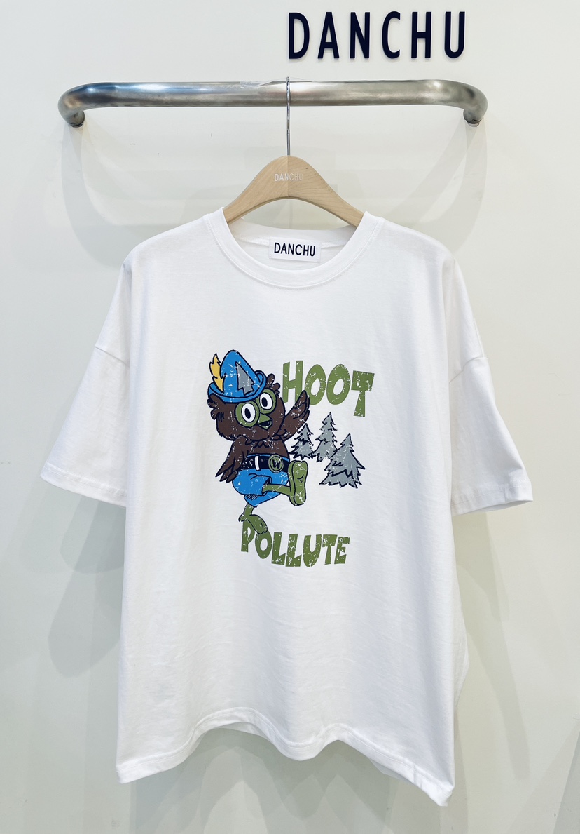 DANCHU韓國東大門直郵女裝新品26春夏職業時尚人氣推薦T恤DANCHUT恤圖色1