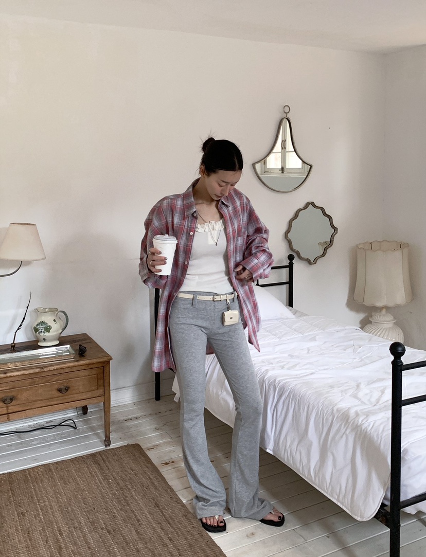 OURWAVE/OUR ROOM韓國直郵女士新品推薦襯衫蕾絲衫格子Our Wave/Our Room襯衫/蕾絲衫