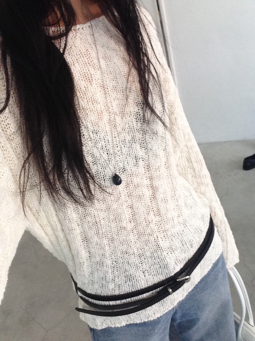 NOUVEAU韓國直郵實拍女裝新款人氣休閑26春夏推薦針織衫船領NOUVEAU針織衫