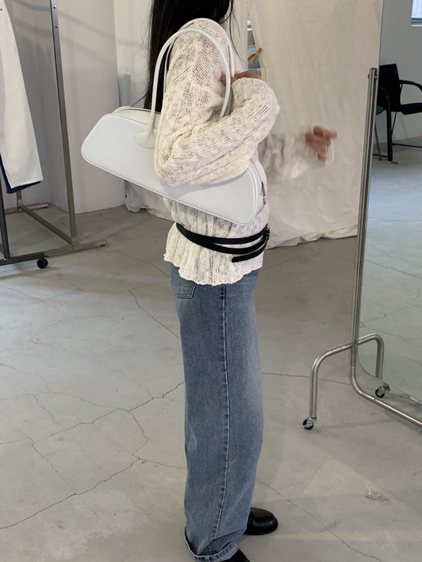 NOUVEAU韓國直郵實拍女裝新款人氣休閑26春夏推薦針織衫船領NOUVEAU針織衫