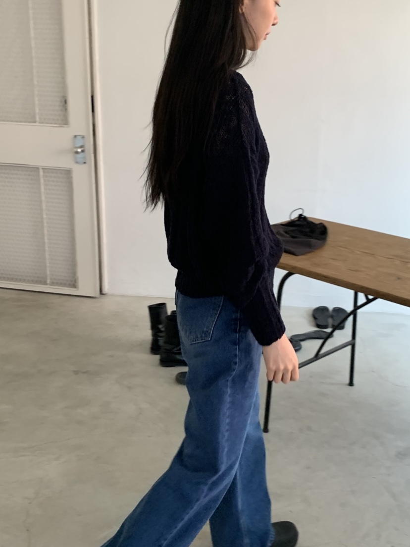 NOUVEAU韓國直郵實拍女裝新款人氣休閑26春夏推薦針織衫船領NOUVEAU針織衫