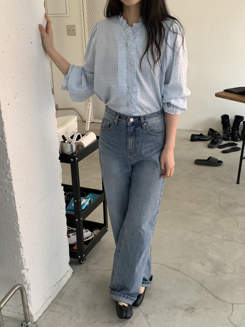 NOUVEAU韓國直郵實拍女裝新品26春夏職業時尚推薦襯衫蕾絲衫NOUVEAU襯衫/蕾絲衫