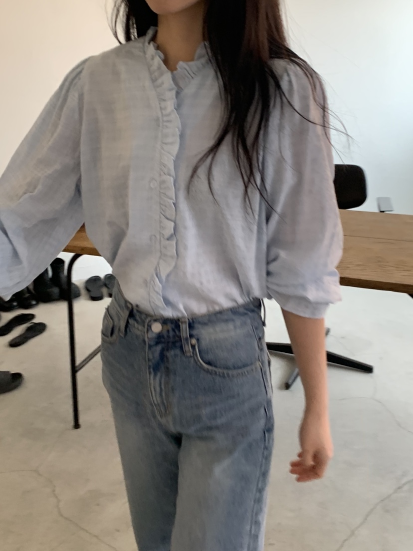 NOUVEAU韓國直郵實拍女裝新品26春夏職業時尚推薦襯衫蕾絲衫NOUVEAU襯衫/蕾絲衫