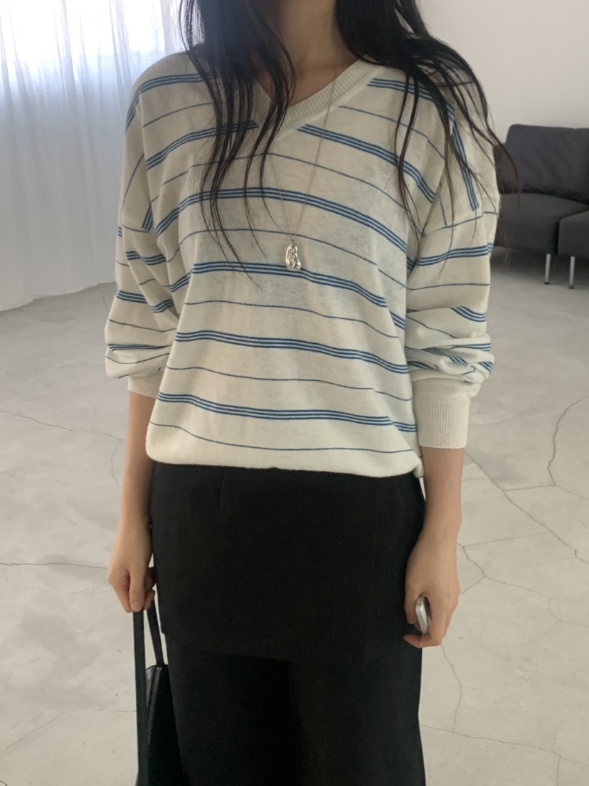 NOUVEAU韓國直郵實拍女士新款人氣熱賣26春夏職業時尚針織衫NOUVEAU針織衫圖色1