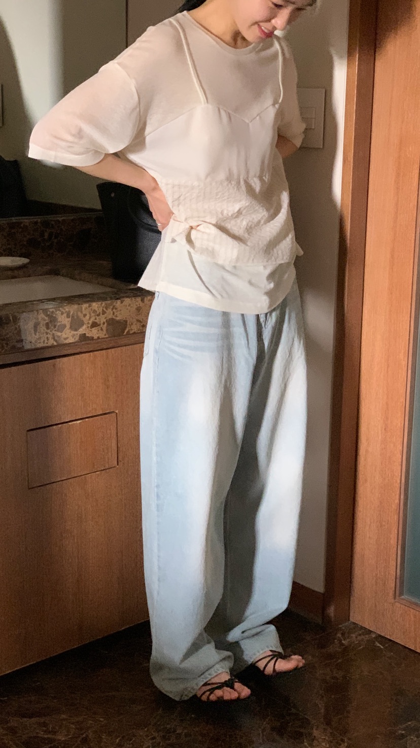 OVER RICH韓國東大門直郵女士新品熱賣職業26春夏牛仔褲OVER RICH牛仔褲