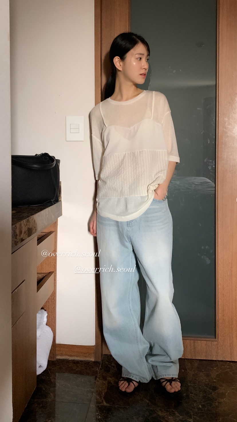 OVER RICH韓國東大門直郵女士新品熱賣職業26春夏牛仔褲OVER RICH牛仔褲