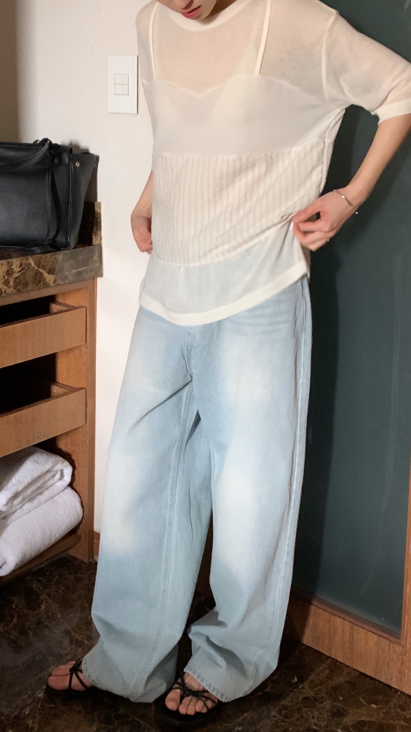 OVER RICH韓國東大門直郵女士新品熱賣職業26春夏牛仔褲OVER RICH牛仔褲