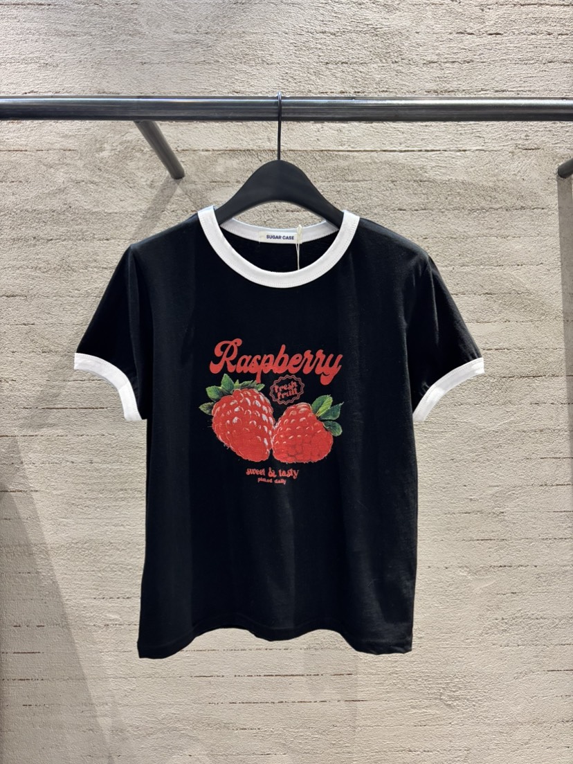 SUGAR CASE韓國東大門直郵女裝新款時尚熱賣26春夏職業T恤SUGAR CASET恤圖色1