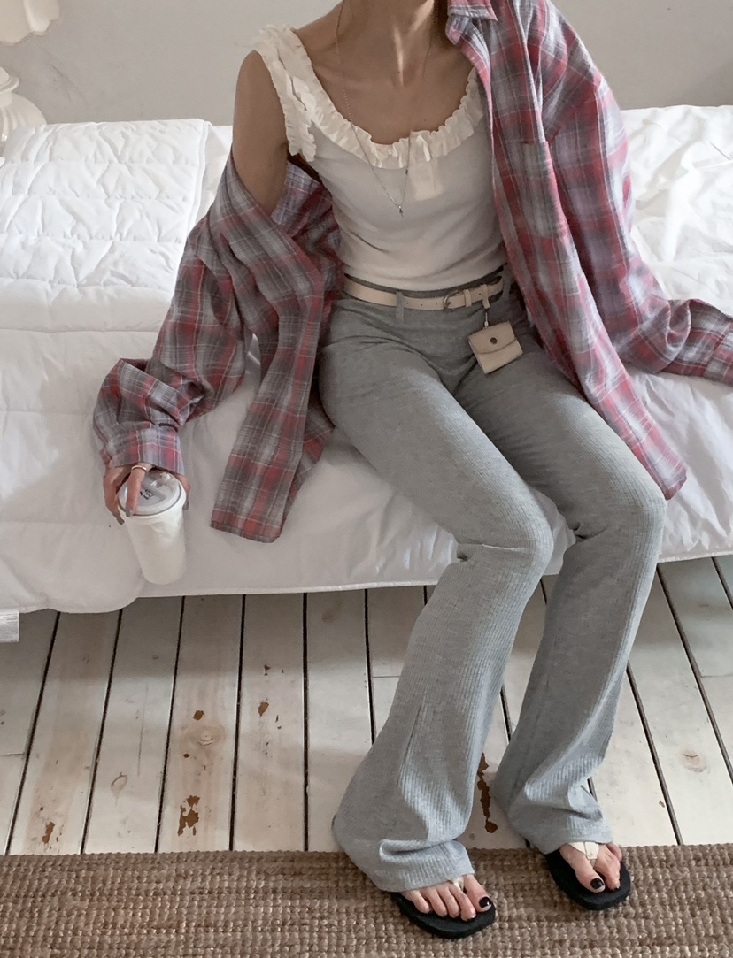 OURWAVE/OUR ROOM韓國東大門代購女裝新款熱賣休閑褲緊身褲腰帶Our Wave/Our Room休閑褲