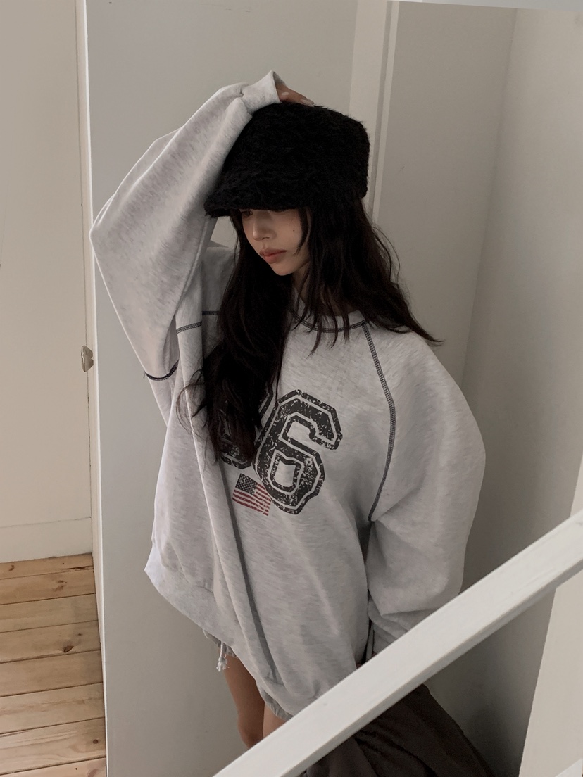 OURWAVE/OUR ROOM韓國直郵實拍女裝新款推薦休閑26春夏衛衣Our Wave/Our Room衛衣