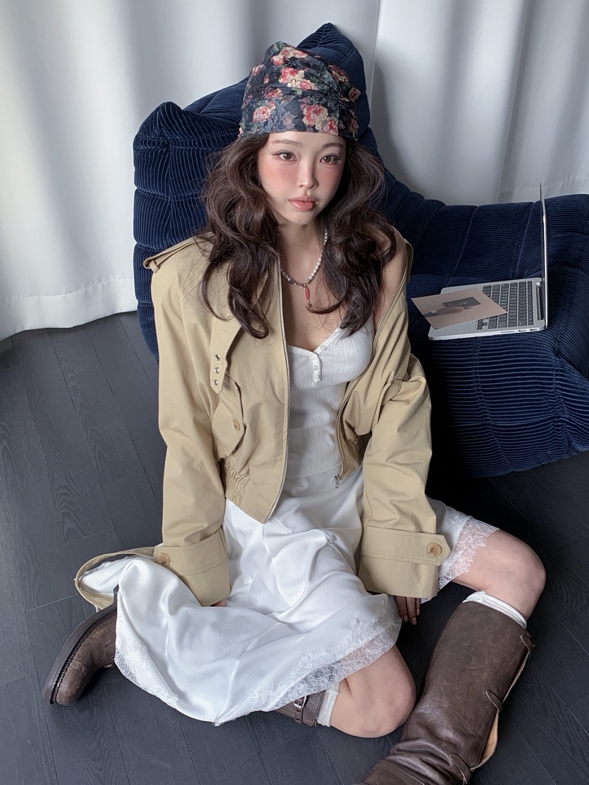 VERANDA韓國東大門直郵女士新款推薦休閑時尚熱賣夾克含腰帶VERANDA夾克