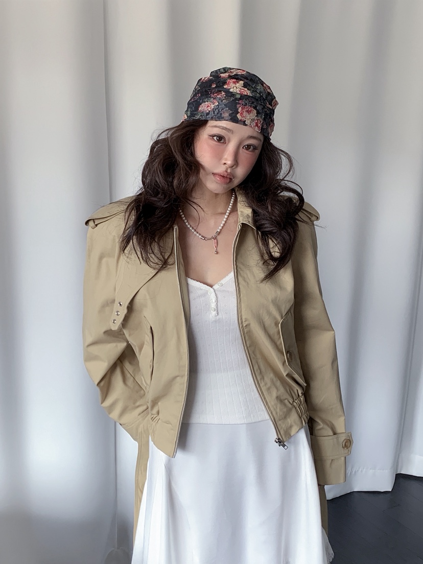 VERANDA韓國東大門直郵女士新款推薦休閑時尚熱賣夾克含腰帶VERANDA夾克