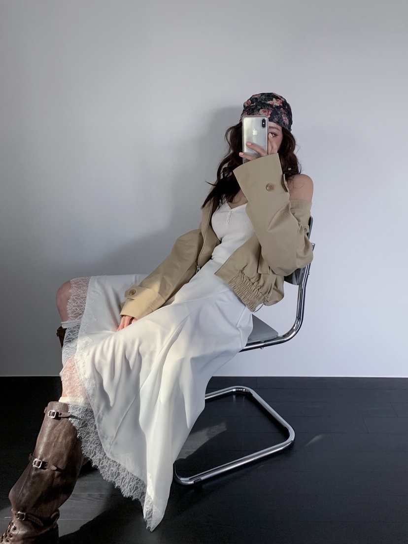 VERANDA韓國東大門直郵女士新款推薦休閑時尚熱賣夾克含腰帶VERANDA夾克