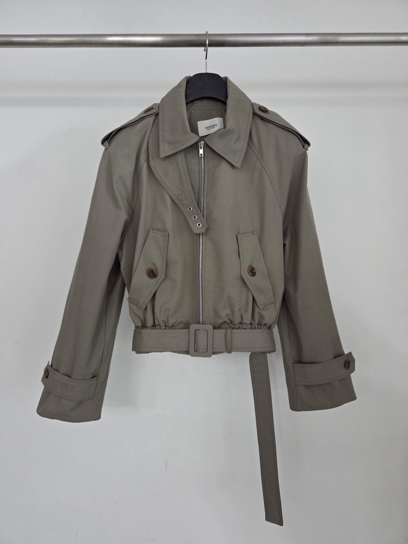 VERANDA韓國東大門直郵女士新款推薦休閑時尚熱賣夾克含腰帶VERANDA夾克圖色2