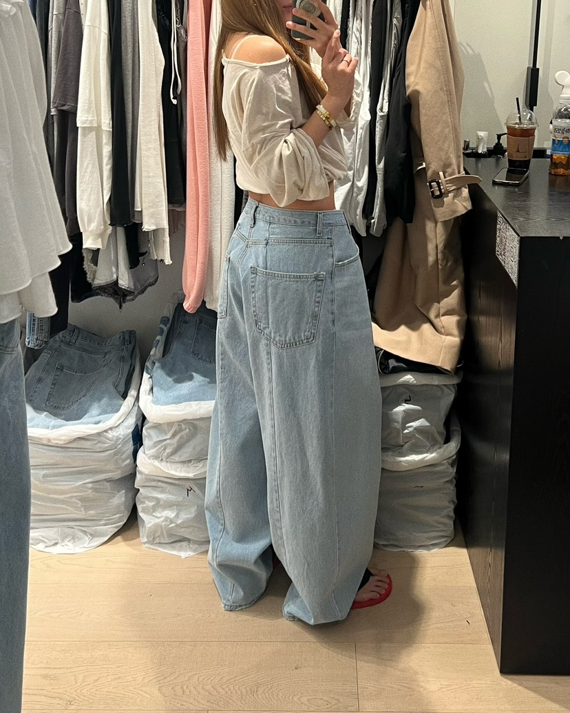 LOVE PULL韓國代購女裝新款職業熱賣休閑26春夏人氣牛仔褲LOVE PULL牛仔褲