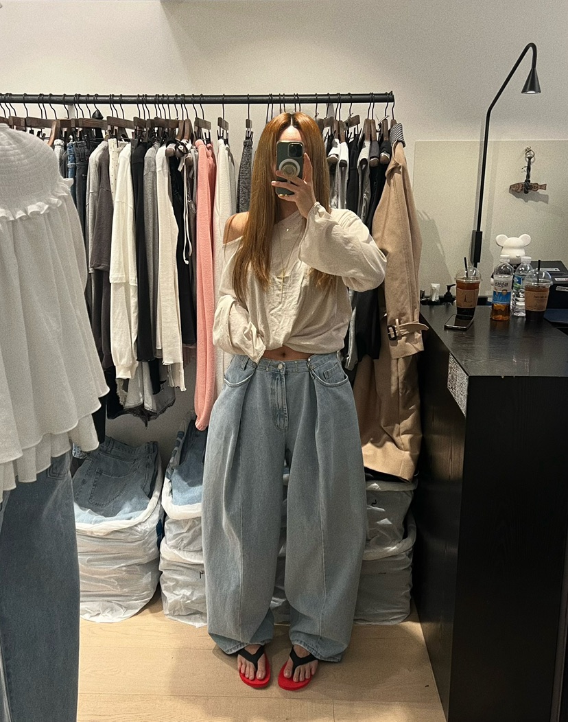 LOVE PULL韓國代購女裝新款職業熱賣休閑26春夏人氣牛仔褲LOVE PULL牛仔褲