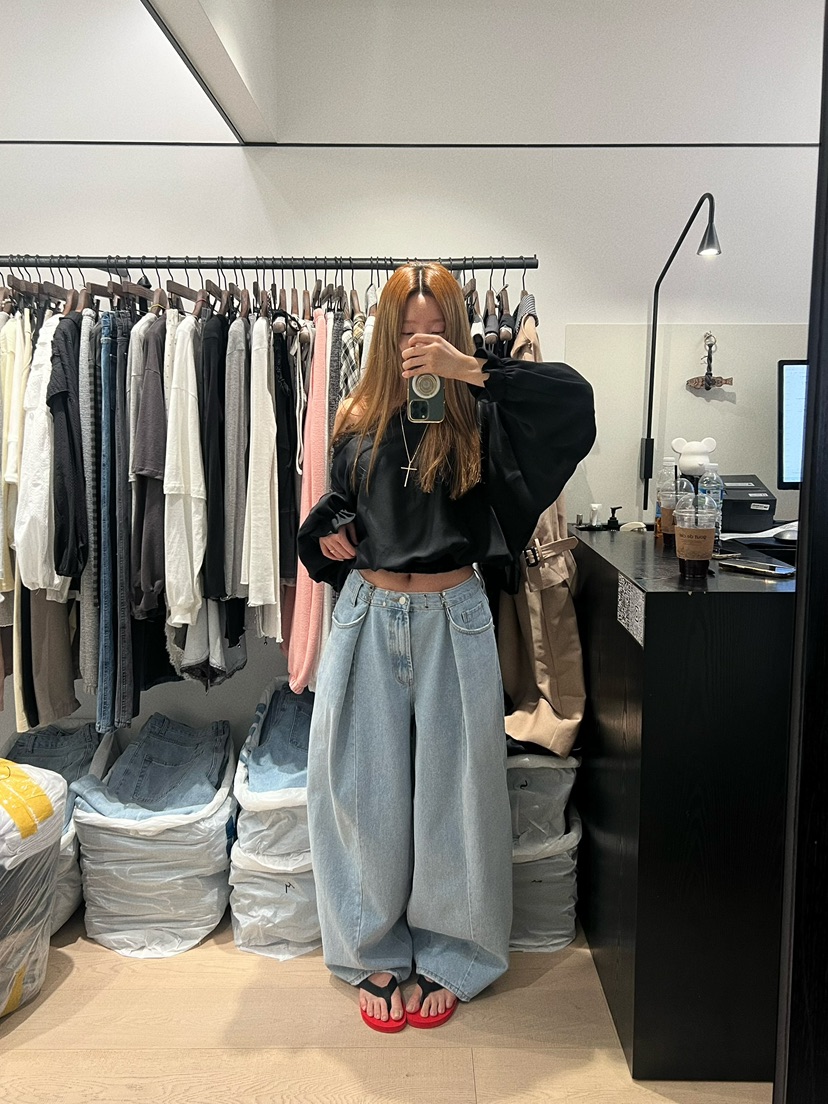 LOVE PULL韓國代購女裝新款職業熱賣休閑26春夏人氣牛仔褲LOVE PULL牛仔褲