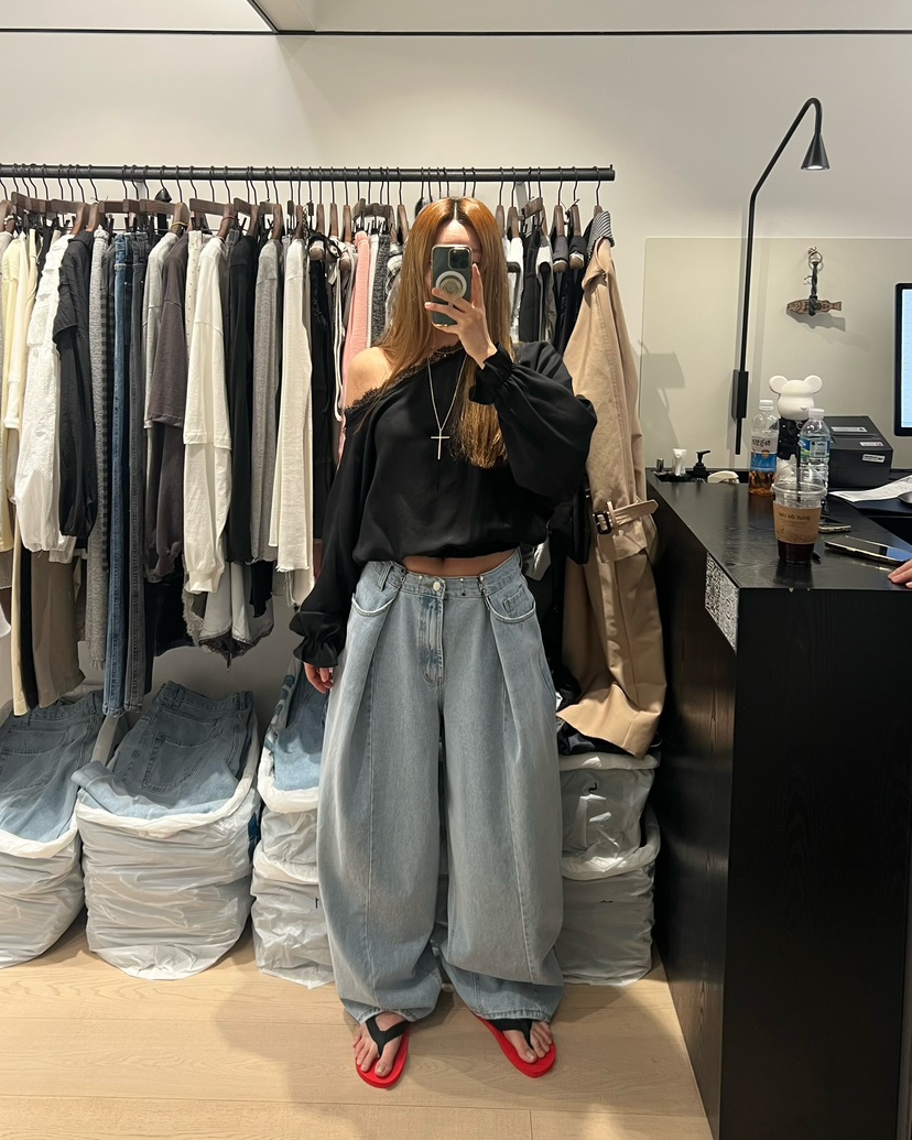 LOVE PULL韓國代購女裝新款職業熱賣休閑26春夏人氣牛仔褲LOVE PULL牛仔褲