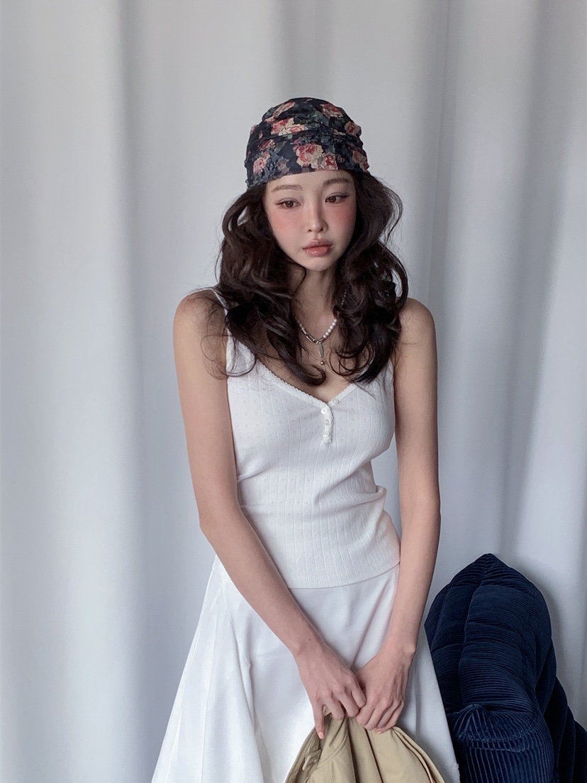 VERANDA韓國代購女裝新品26春夏熱賣休閑人氣職業吊帶背心VERANDA吊帶/背心