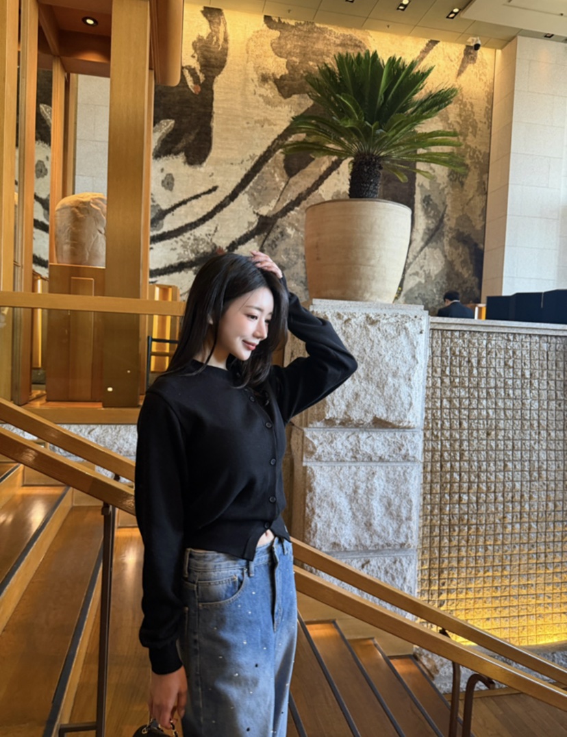 LAVIEU韓國代購女士新品時尚熱賣推薦休閑人氣針織衫開衫LAVIEU針織衫