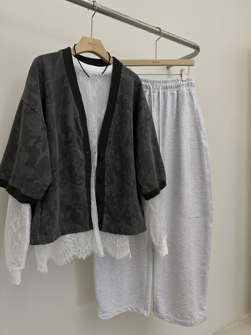 CELLI韓國東大門代購女裝新款休閑26春夏職業長袖T恤蕾絲CELLI長袖T恤