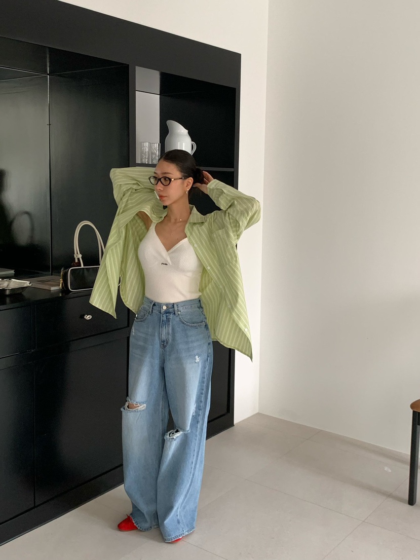 REVE CITE-L韓國直郵女裝新品熱賣休閑時尚職業襯衫蕾絲衫REVE CITE-L襯衫/蕾絲衫