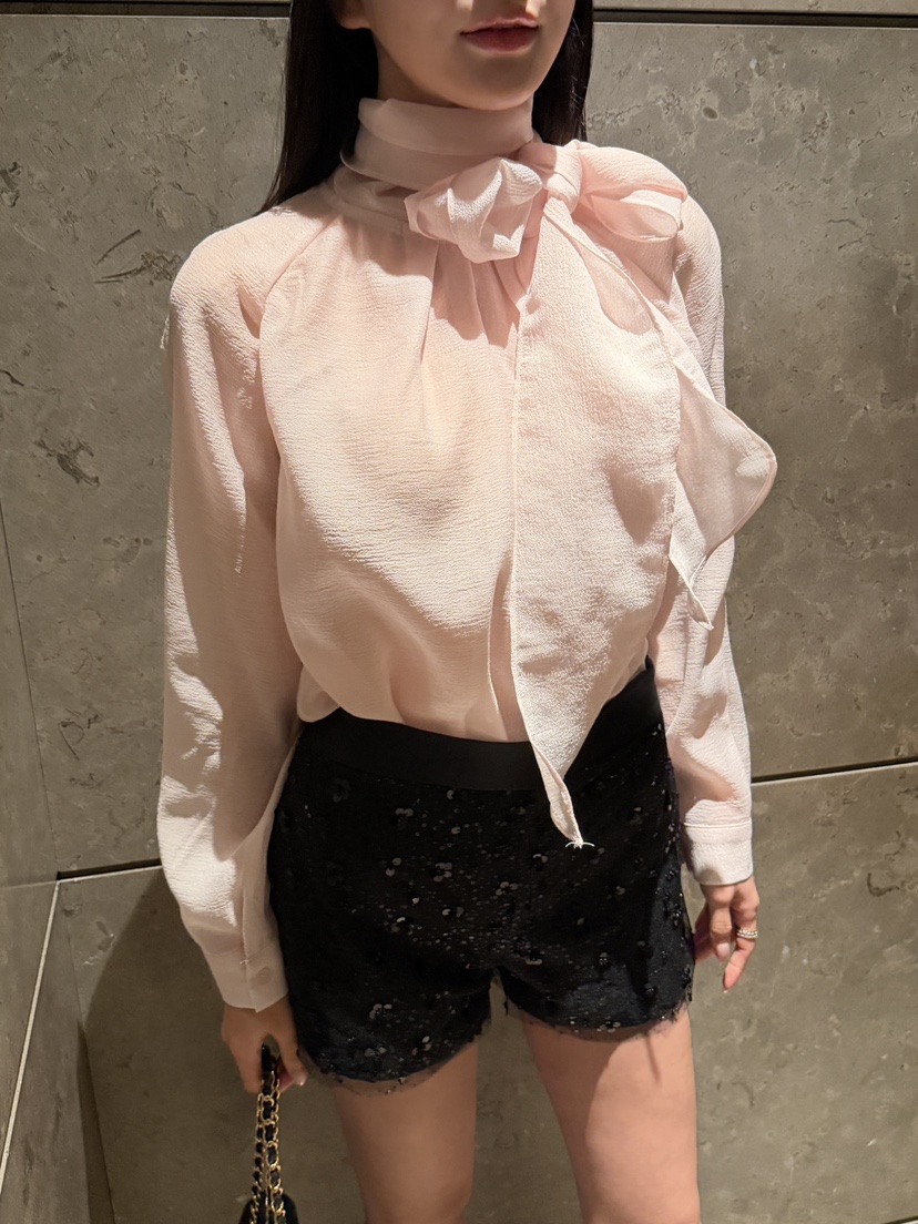 LAVIEU韓國代購女裝新品休閑職業時尚襯衫蕾絲衫雪紡圍巾LAVIEU襯衫/蕾絲衫