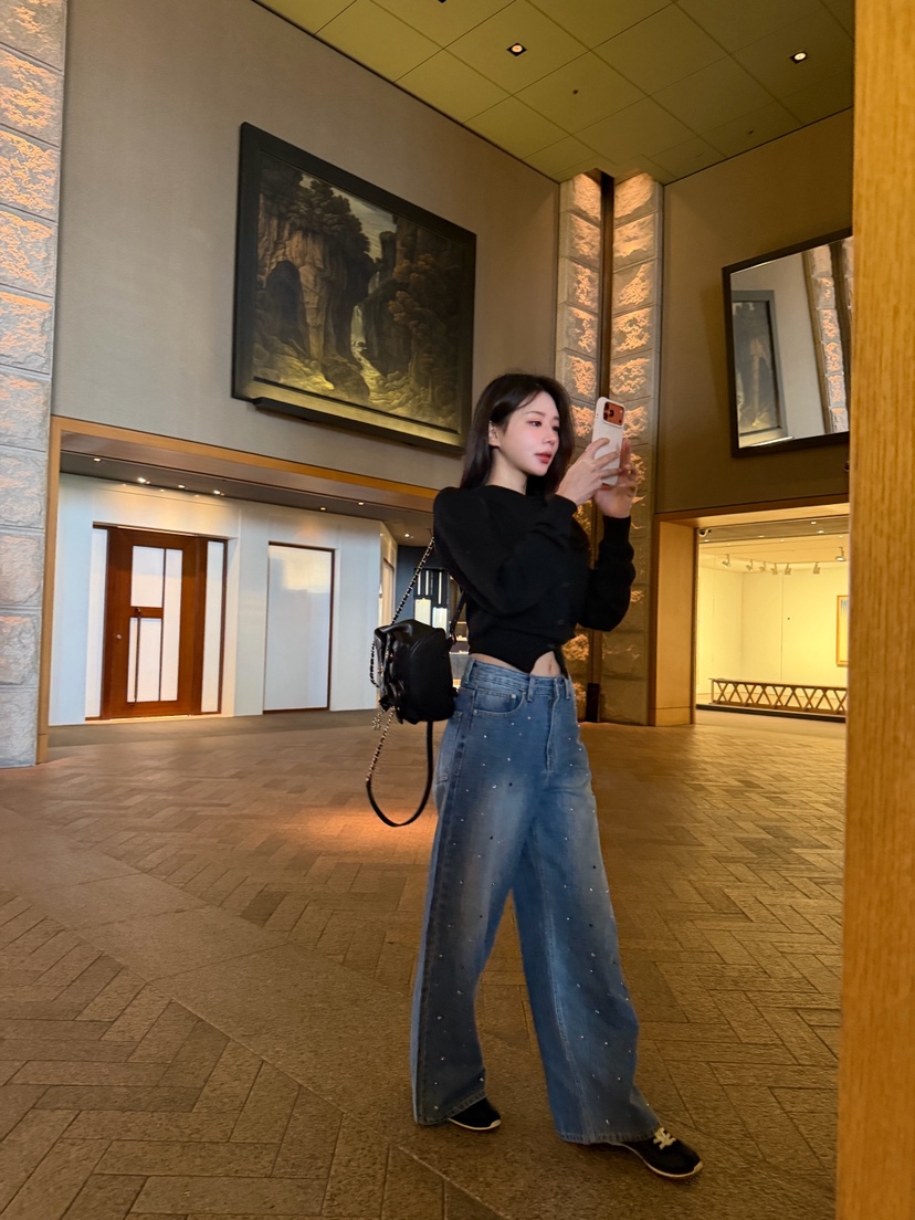 LAVIEU韓國東大門代購女裝新款熱賣推薦休閑時尚人氣牛仔褲LAVIEU牛仔褲