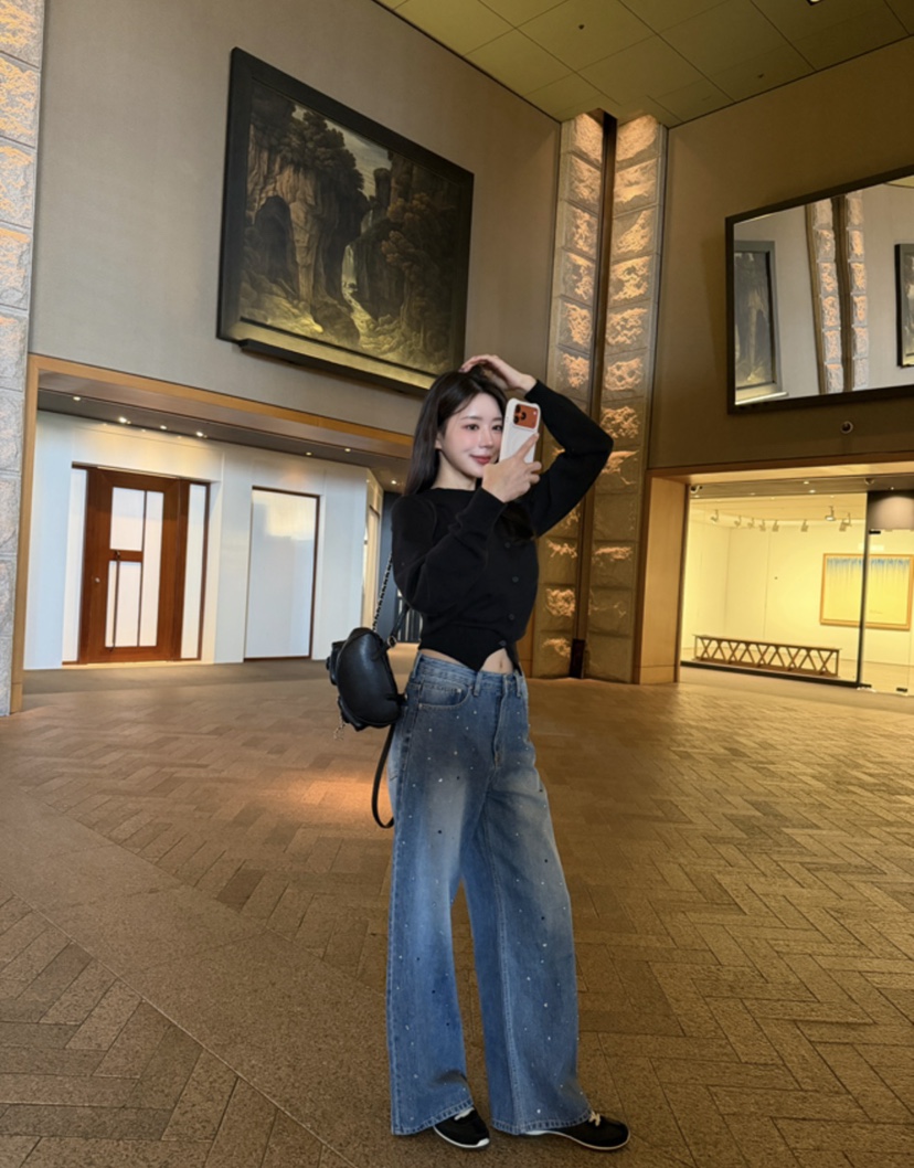 LAVIEU韓國東大門代購女裝新款熱賣推薦休閑時尚人氣牛仔褲LAVIEU牛仔褲