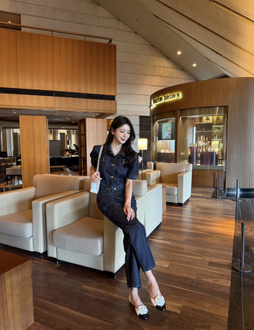 LAVIEU韓國代購女裝新品26春夏推薦休閑人氣牛仔褲不褪色LAVIEU牛仔褲