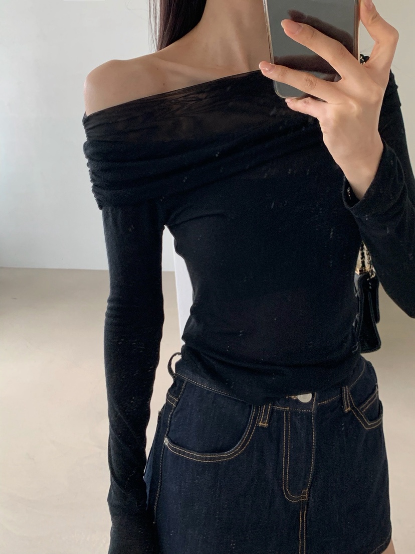 VERANDA韓國東大門直郵女士新款推薦時尚26春夏休閑長袖T恤VERANDA長袖T恤