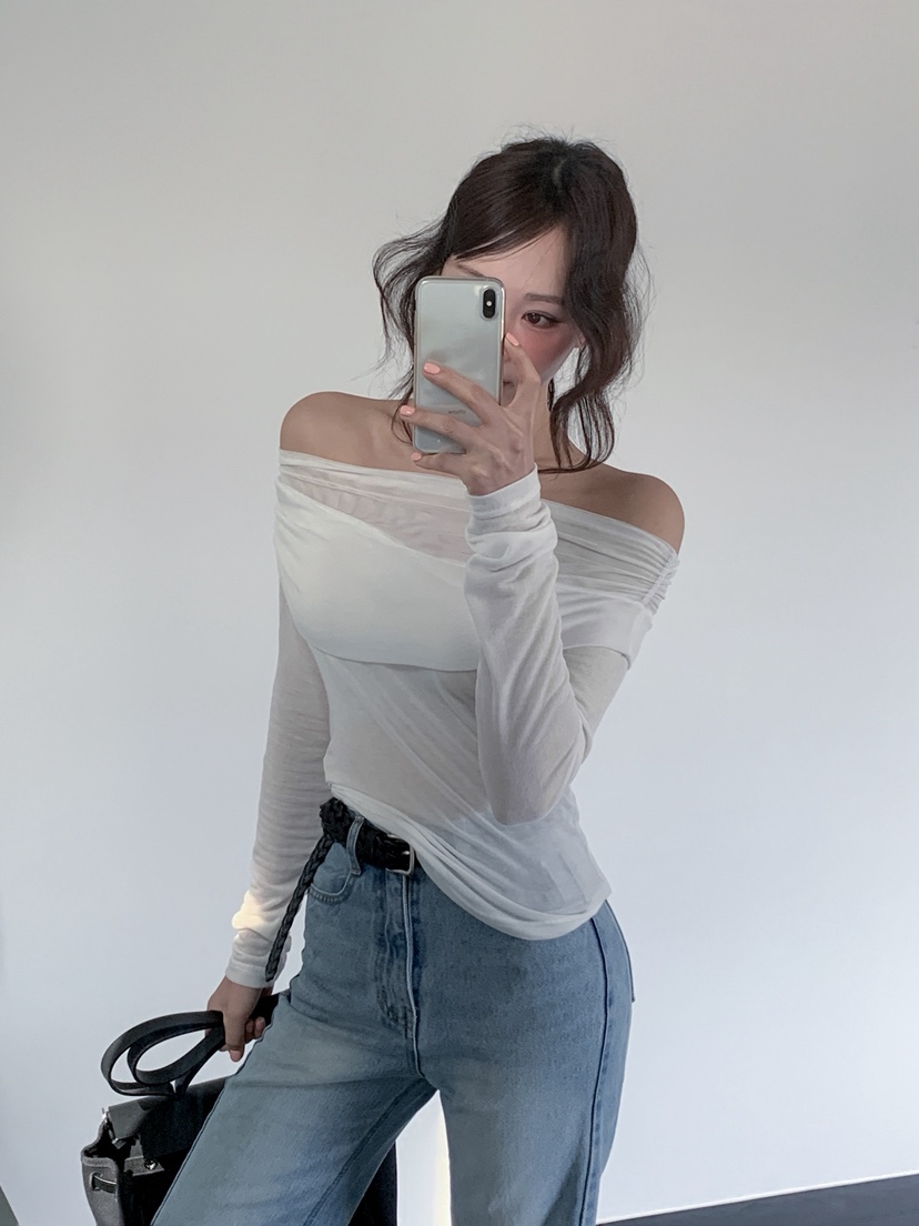 VERANDA韓國東大門直郵女士新款推薦時尚26春夏休閑長袖T恤VERANDA長袖T恤