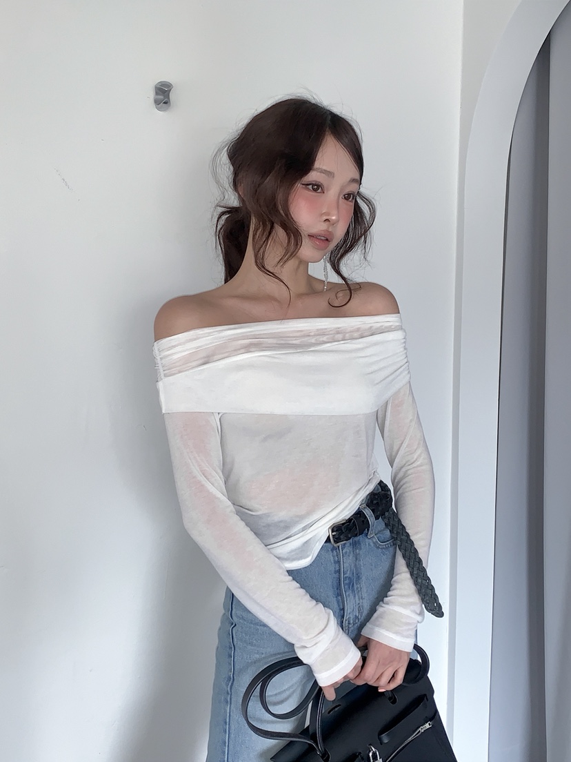 VERANDA韓國東大門直郵女士新款推薦時尚26春夏休閑長袖T恤VERANDA長袖T恤